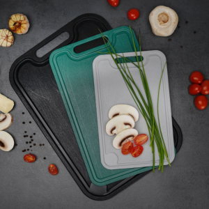 Deska do krojenia plastikowa 31,5x20cm szara MOLLY